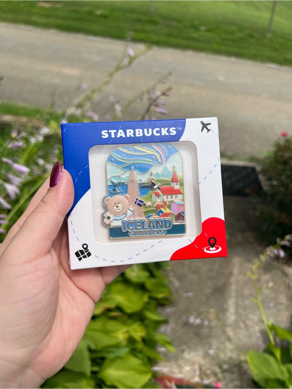 Iceland Exclusive Starbucks Magnet Souvenir - Blue Multicolor